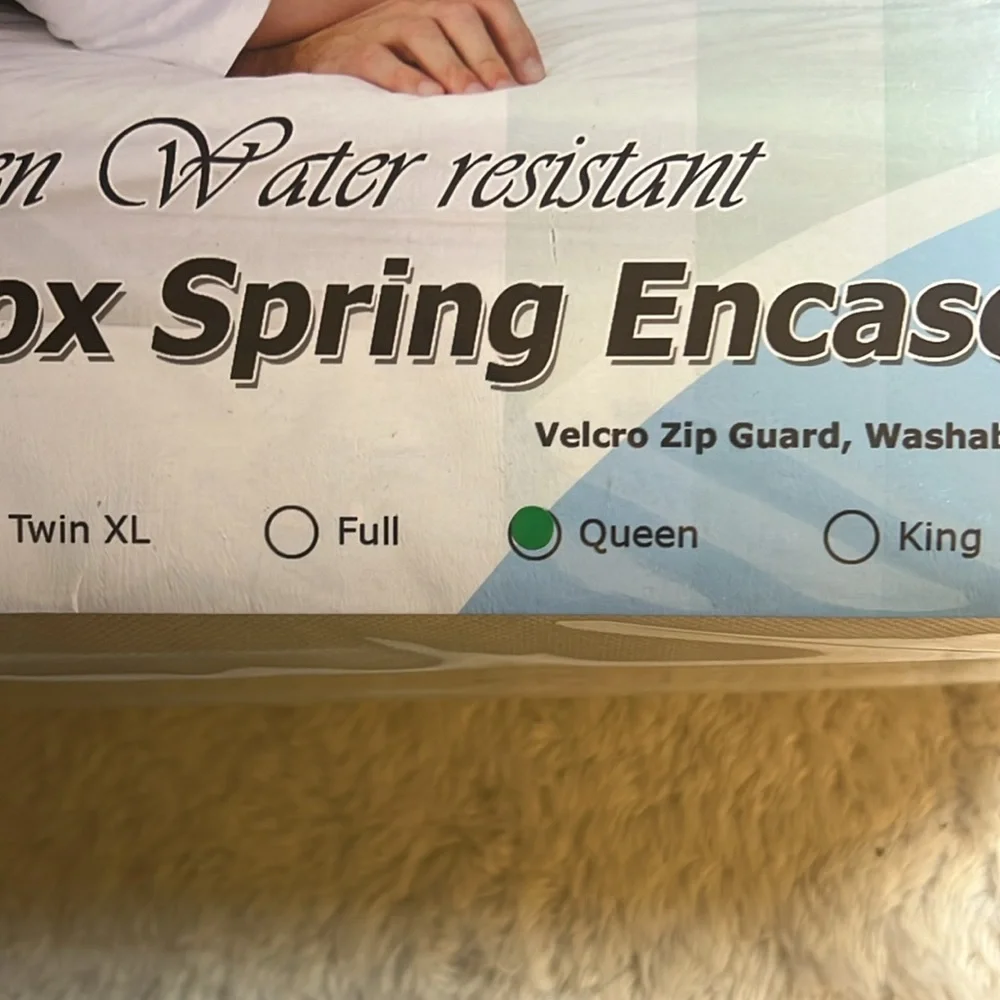 Water resistant box spring encasement.
